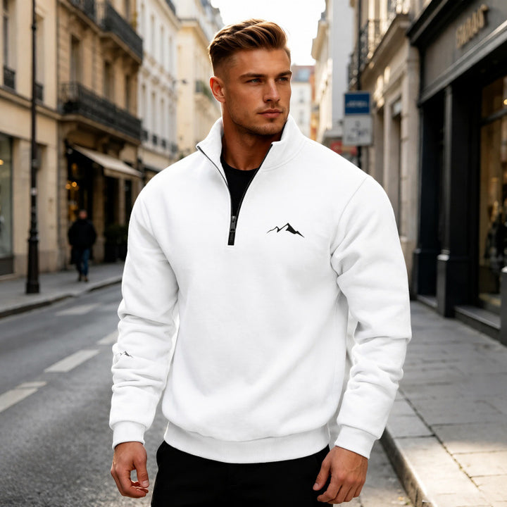 Men's sweatshirt with short zipper Mune Fashion