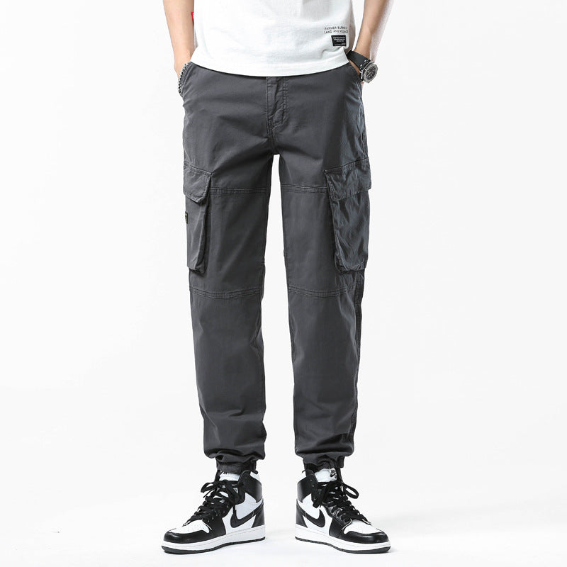 Herren Cargo-Joggerhose mit Kniepasse, elastischem Knöchelsaum und Großvolumigen Klappentaschen Mune Fashion