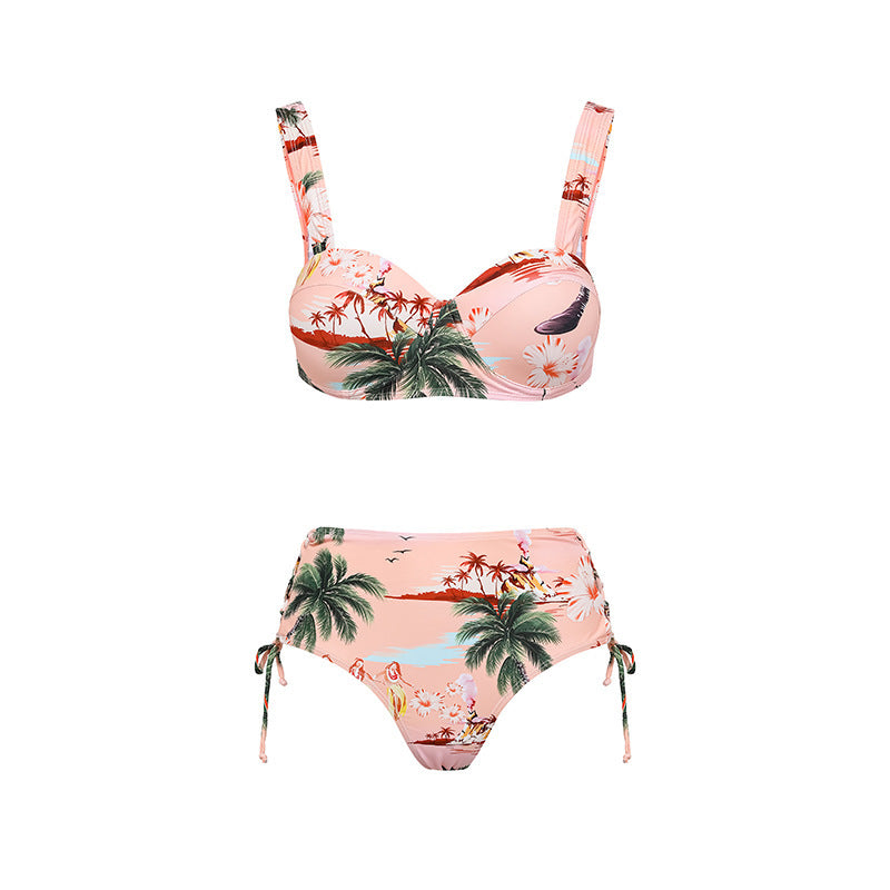 Women's bikini set with high-quality flower print and adjustable straps Mune Fashion