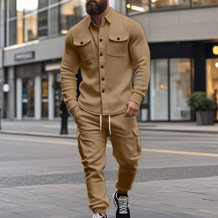 Men's nan Overshirt jacket in urban utility look with patch chest pockets Mune Fashion