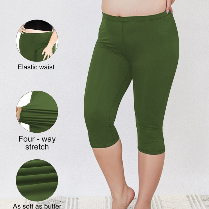 Ladies' Capri Biker Shorts with High Waist and Supportive Compression Mune Fashion