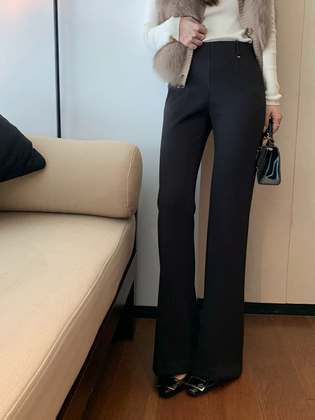 Ladies Elegant Flared Pants Mune Fashion