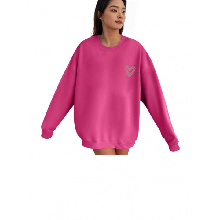 Women's Comfortable Sweatshirt with Heart Design Mune Fashion