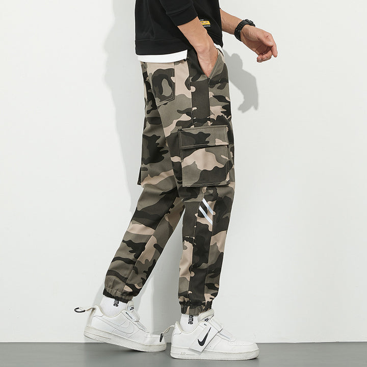 Men's Urban Camouflage Jogger with Utility Pockets and Elastic Ankle Hem Mune Fashion
