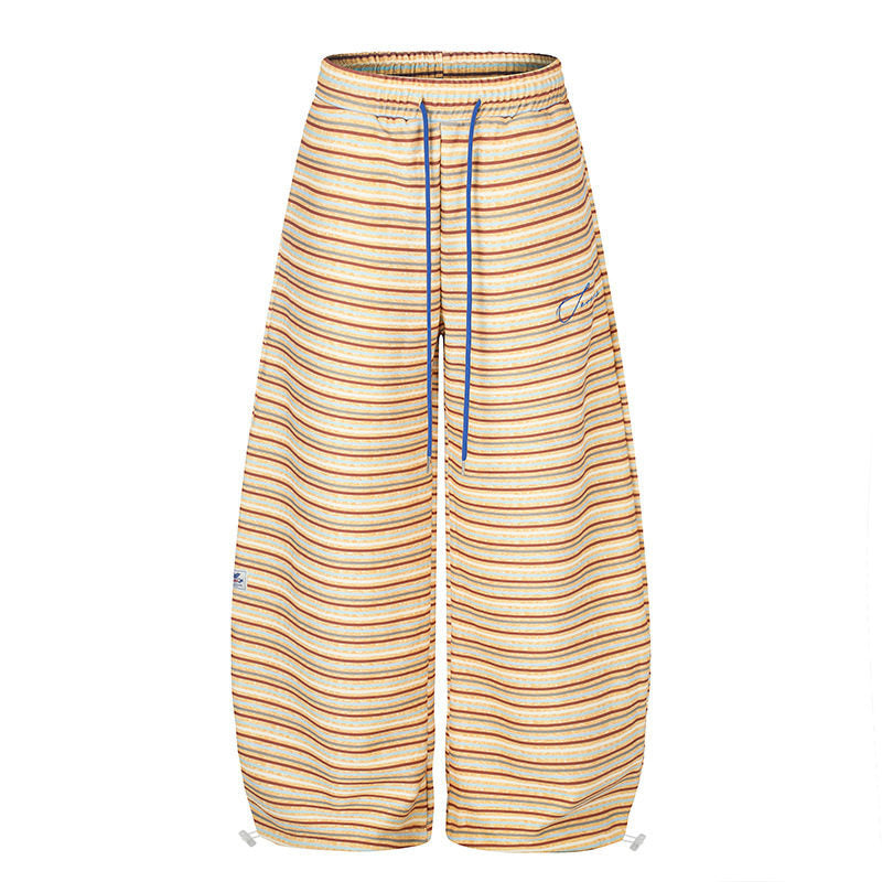 Women's Wide Palazzo Lounge Pants with Drawstring Waist and Adjustable Hem Cords Mune Fashion