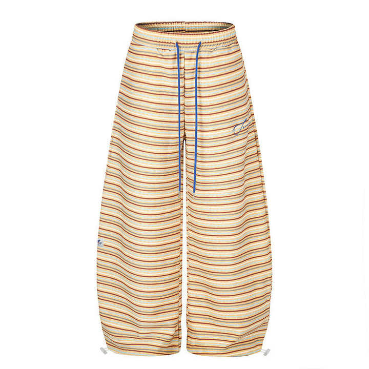 Women's Wide Palazzo Lounge Pants with Drawstring Waist and Adjustable Hem Cords Mune Fashion