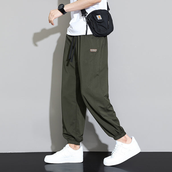 Men's Casual Relaxed Pants with Elastic Waistband