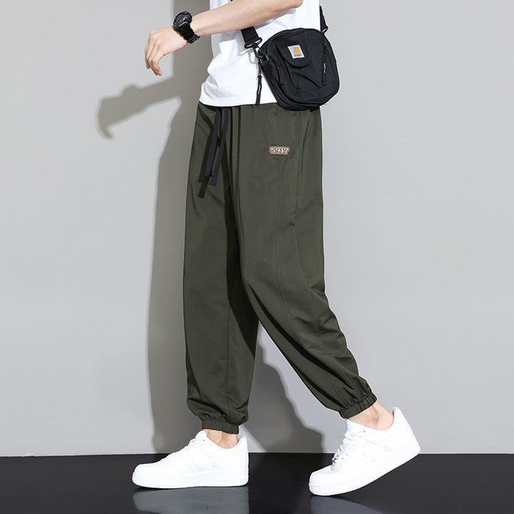 Men's Casual Relaxed Pants with Elastic Waistband