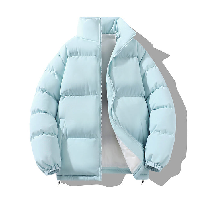 Men's insulated quilted jacket with high collar