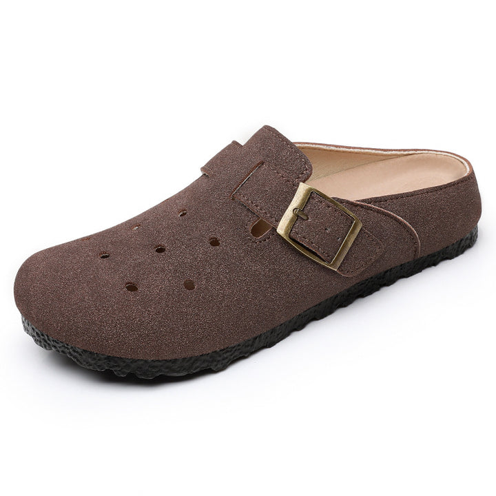 Women’s casual clog slipper with adjustable buckle and ergonomic comfort footbed Mune Fashion