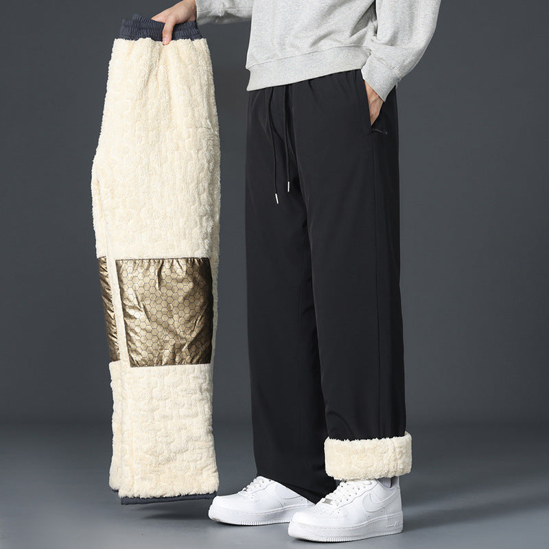 Men's sporty outdoor pants with fleece lining