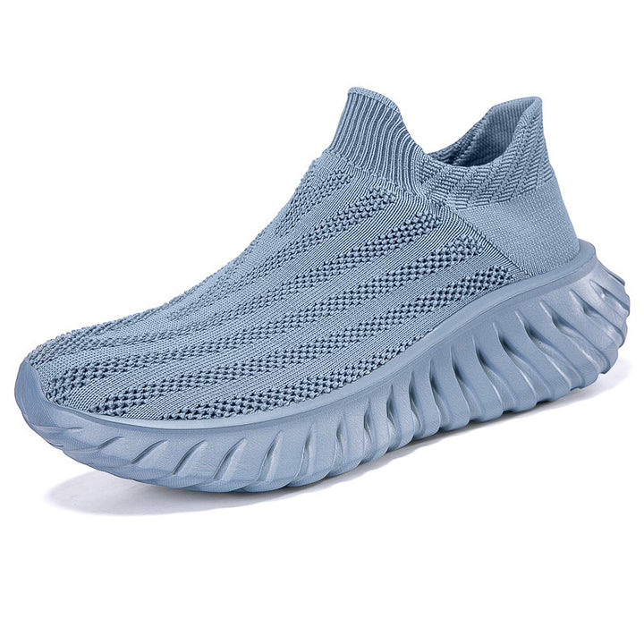 Unisex seamless knit slip-on sneakers with elastic sock collar and profiled cushioning sole profile Mune Fashion