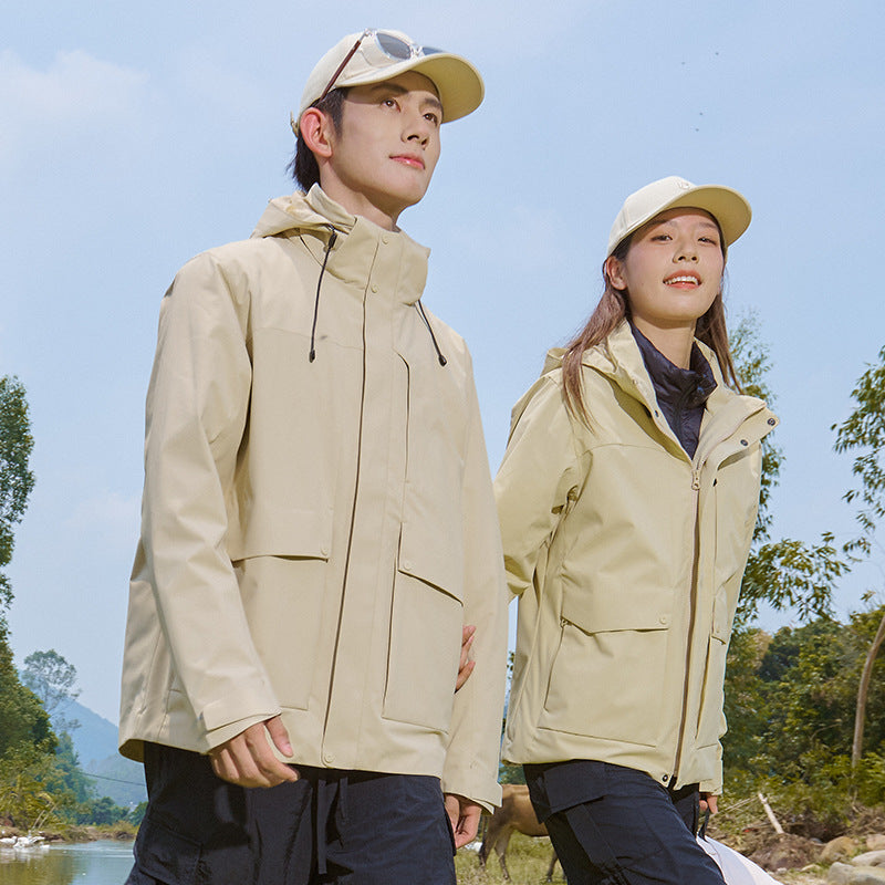 Men's Technical Waterproof Parka Jacket with Adjustable Hood and Multifunctional Pockets Mune Fashion