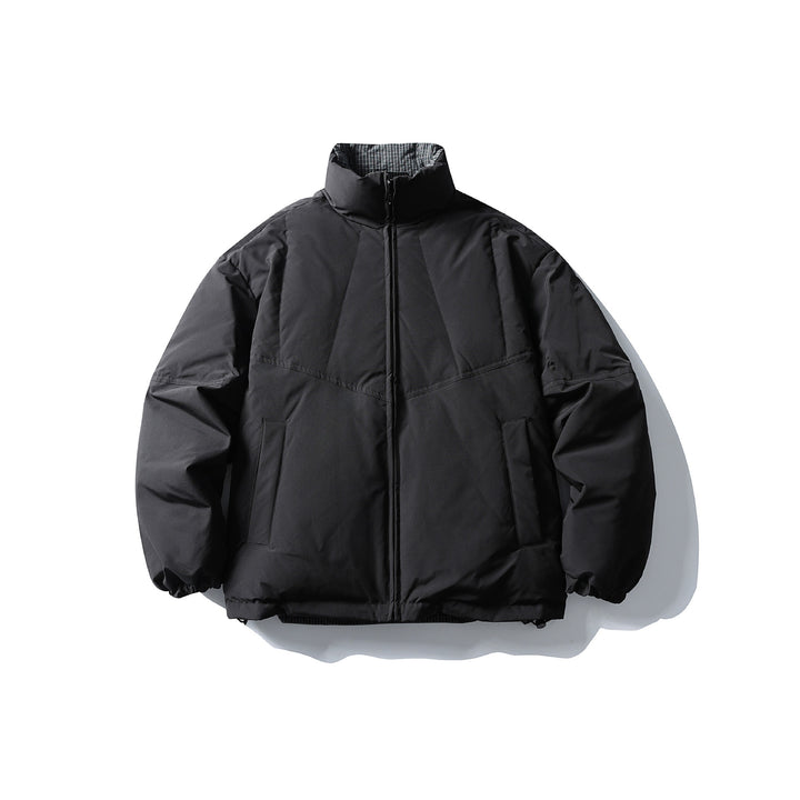 Men's Quilted Thermal Insulation Jacket with High Stand Collar Mune Fashion