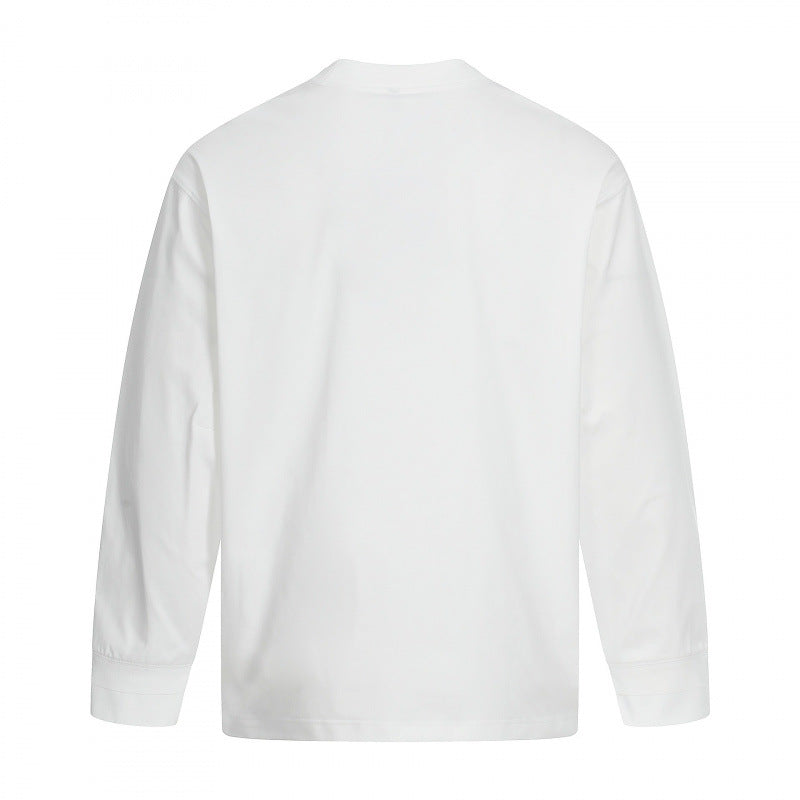 Unisex Long Sleeve Oversized Basic Shirt with Round Neck Mune Fashion