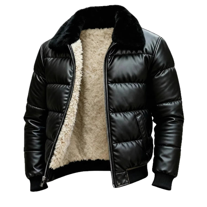 Men's reversible jacket with faux fur lining