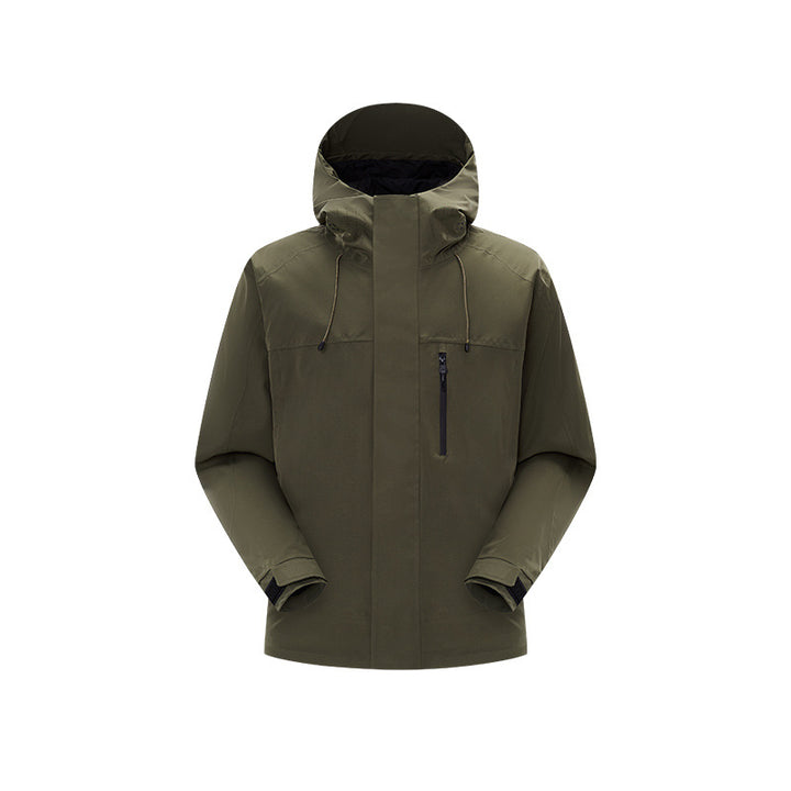 Men's Technical Rain and Softshell Jacket with Adjustable Hood and Chest Zip Mune Fashion