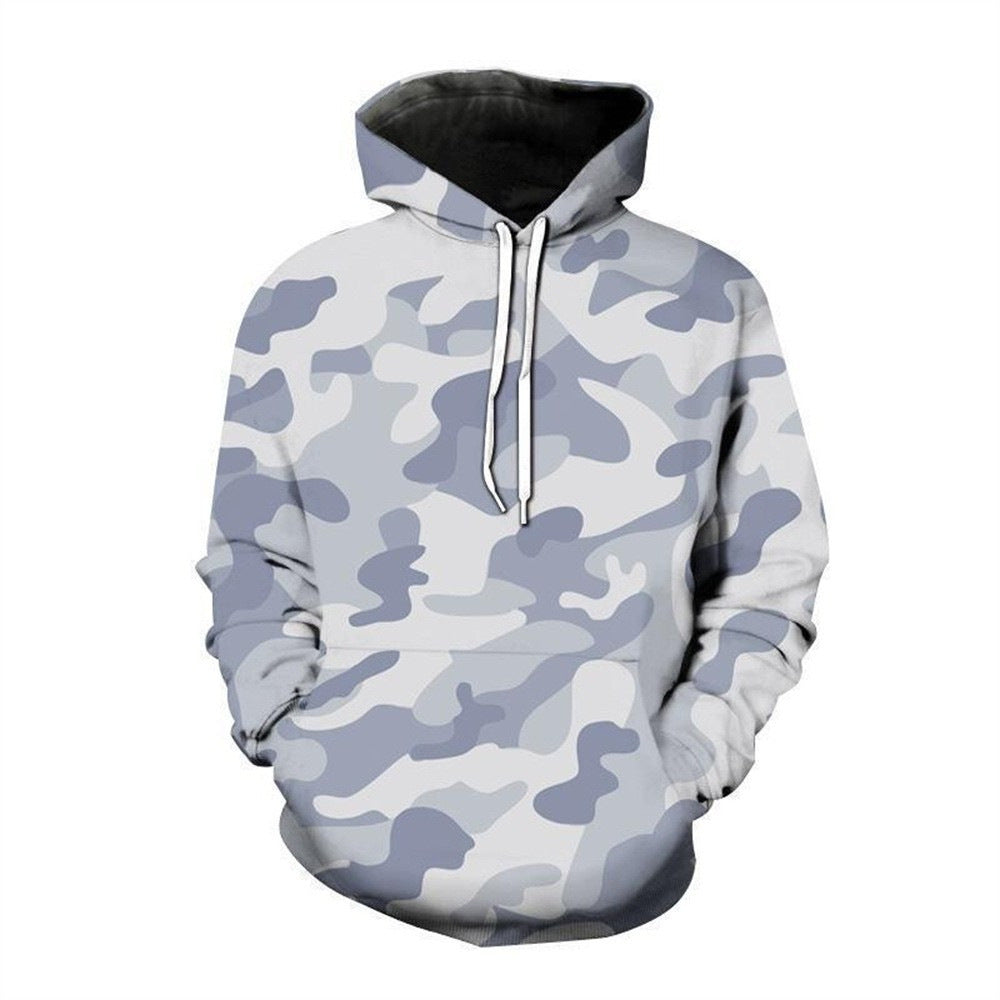 Women's hooded sweatshirt with modern camouflage pattern Mune Fashion
