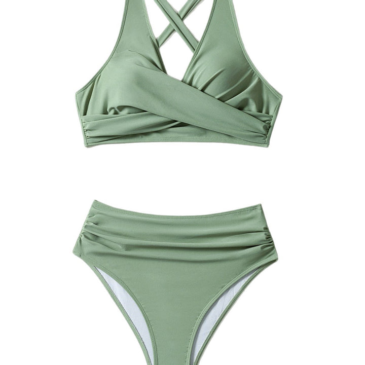 Women's High-Waisted Bikini Set with Elegant Wrap Design Mune Fashion