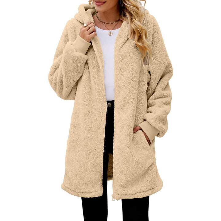 Ladies Cozy Teddy Fleece Jacket Mune Fashion