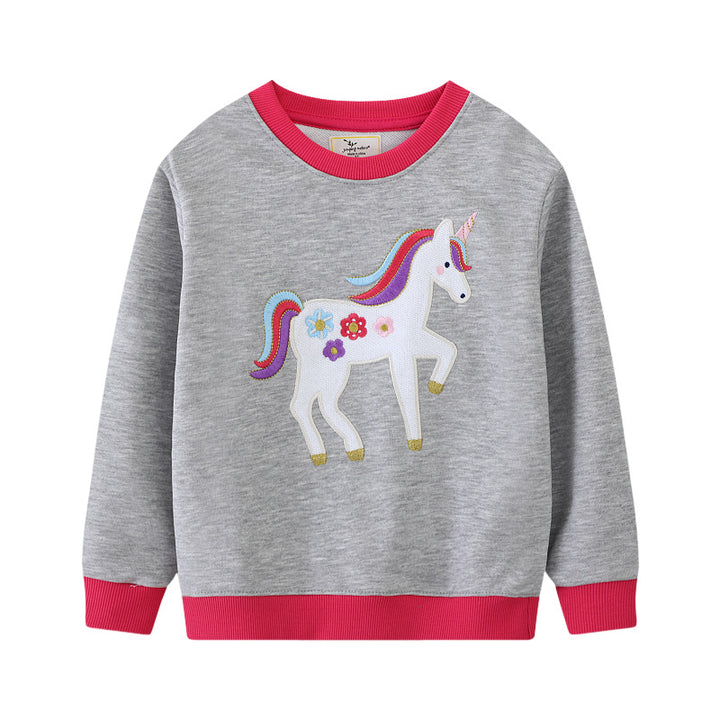 Girls sweatshirt with colorful unicorn motif Mune Fashion