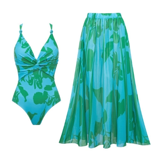 Women's One-Piece Swimsuit with Sophisticated Draping Mune Fashion