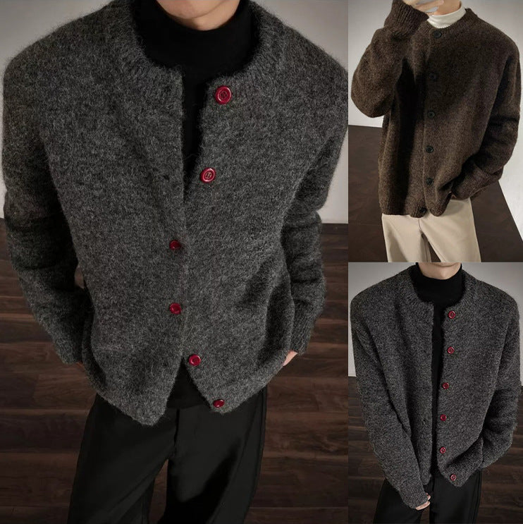 Men's Loose Button Cardigan Mune Fashion