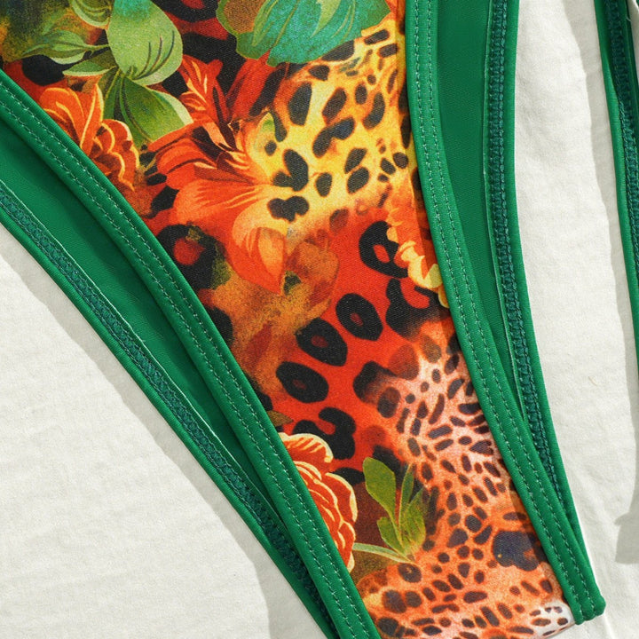 Women's Triangle Bikini with Floral Patterns Mune Fashion