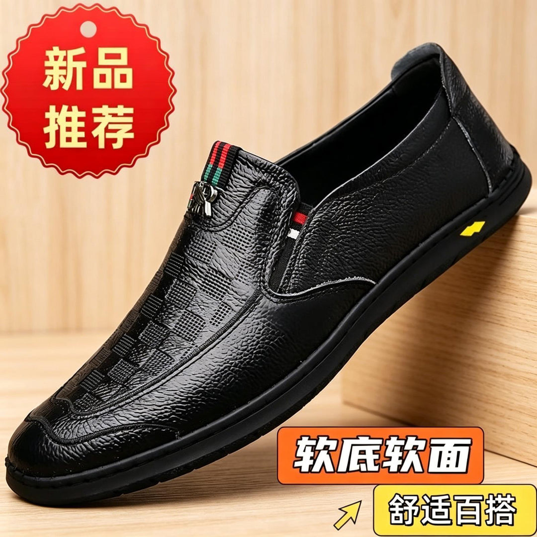 Men's Comfortable Slip-On Leather Slippers Mune Fashion
