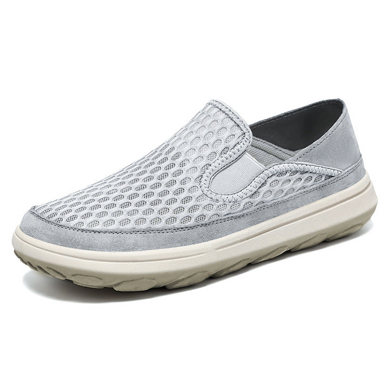 Men's breathable mesh slip-on loafer with elastic inserts and shock-absorbing EVA sole Mune Fashion