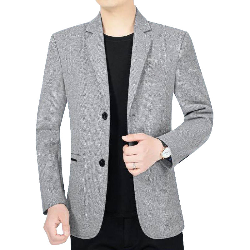 Men's Slim-Fit Blazer with subtle logo and textured fabric Mune Fashion Mune Fashion