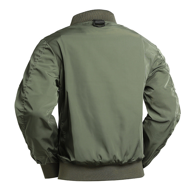 Men's tactical bomber jacket with multiple pockets, water-repellent material and ribbed cuffs Mune Fashion