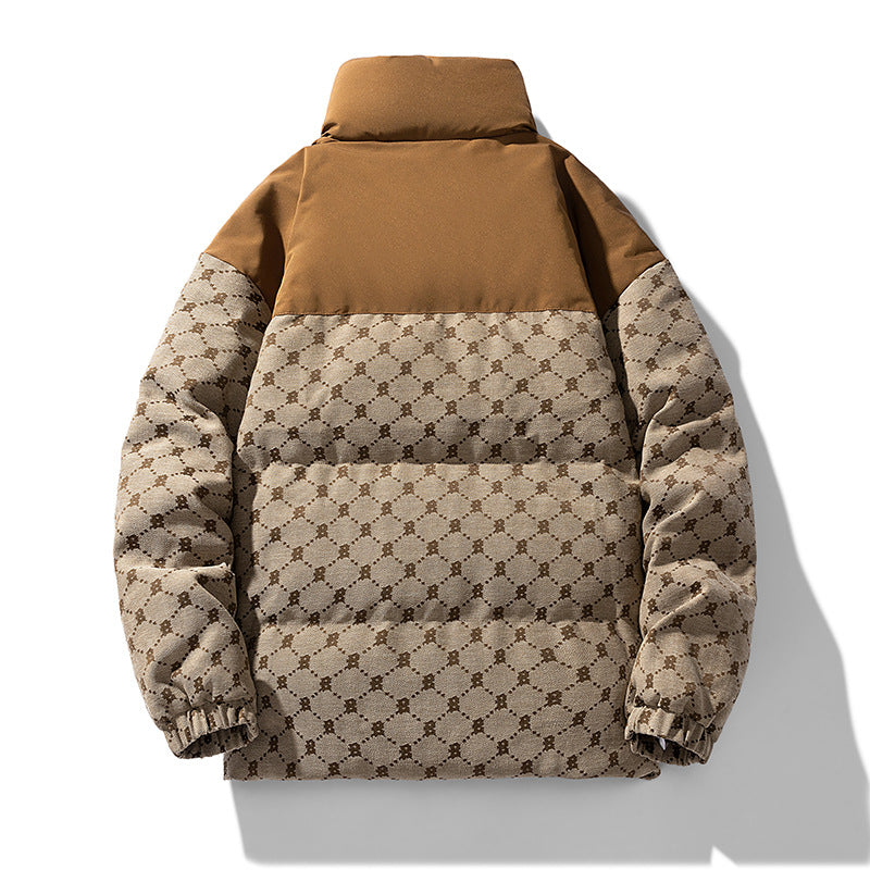 Men's quilted jacket with all-over pattern and high collar Mune Fashion