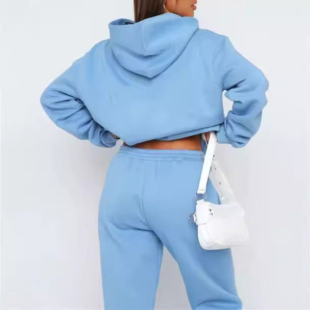 Women's oversized hoodie loungewear set with kangaroo pocket and elastic ankle cuffs Mune Fashion