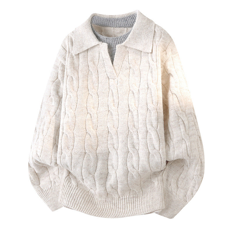Women Oversized Knit Sweater Mune Fashion