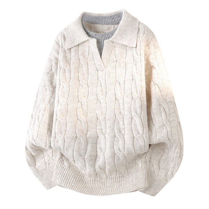 Women Oversized Knit Sweater Mune Fashion