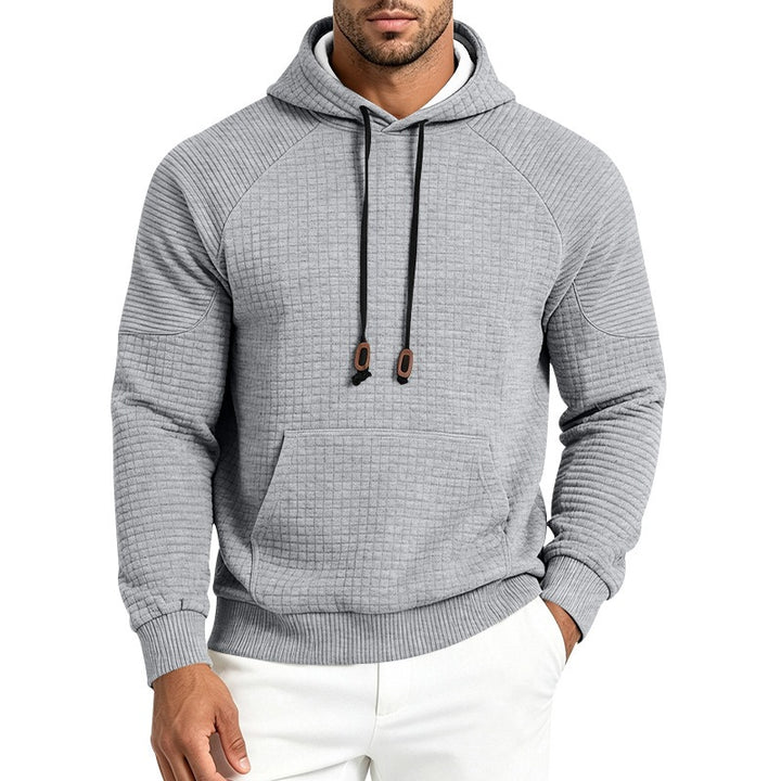 Men's hoodie with waffle texture, raglan sleeves, and kangaroo pocket Mune Fashion