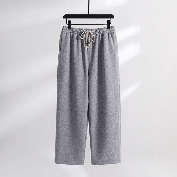 Unisex Padded Fleece Jogging Pants with Elastic Waistband Drawstring and Slim Ankle Cuff Mune Fashion