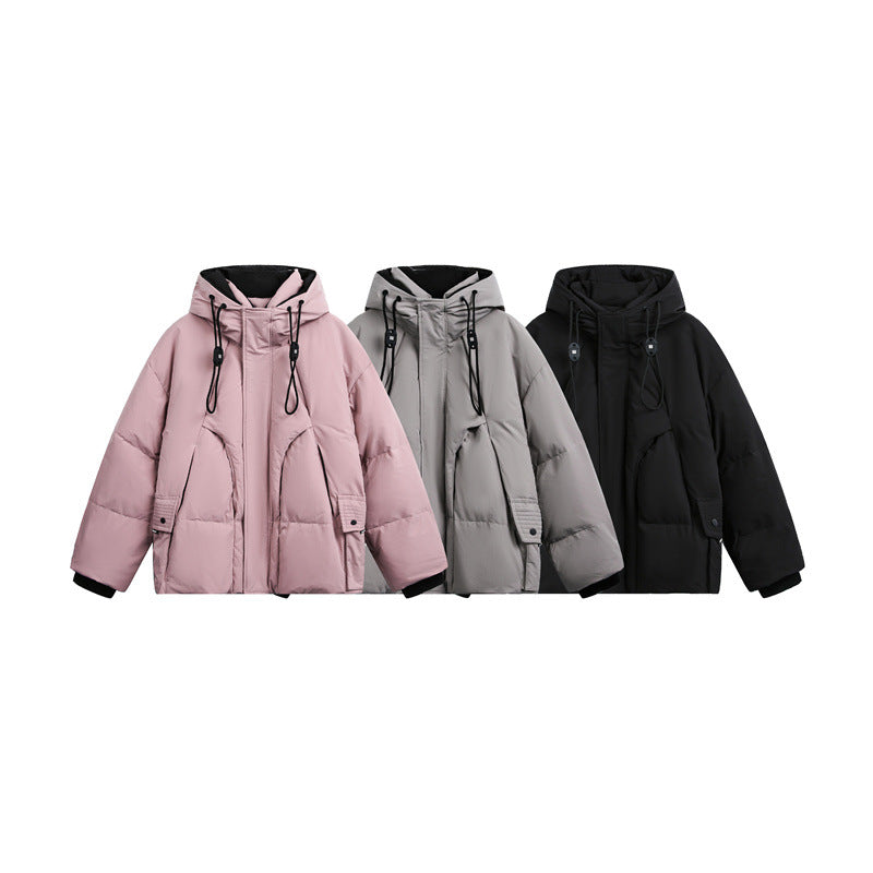 Men's Padded Quilted Jacket with Hood and Drawstring Mune Fashion