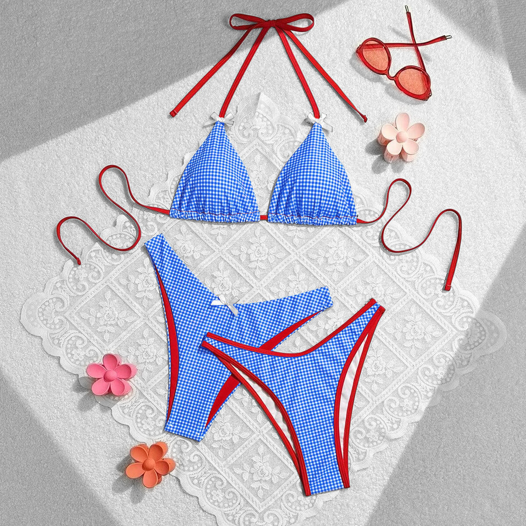 Women's triangle bikini in checkered cut Mune Fashion