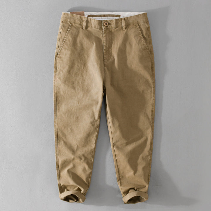 Men's tapered cotton chinos with a casual fit Mune Fashion