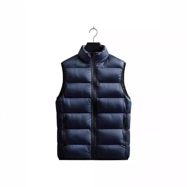 Men's compact insulation vest with horizontal quilting, windproof outer shell and zippered pockets Mune Fashion
