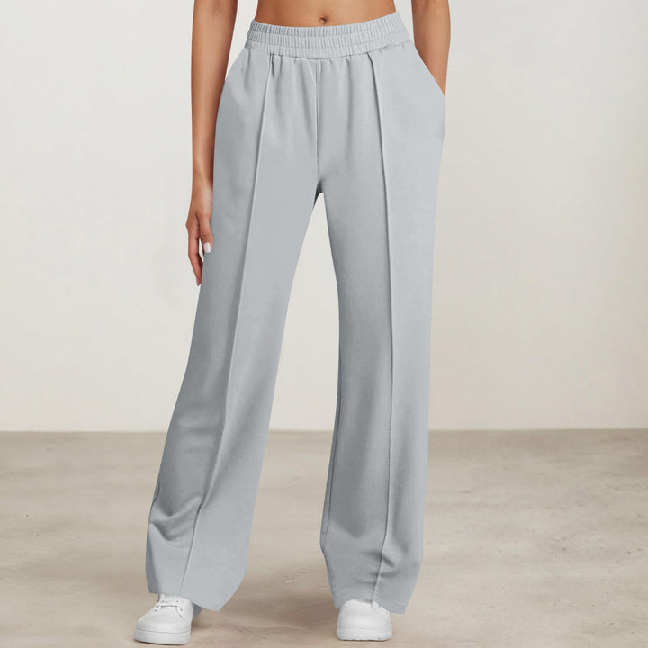 Women's elegant pleated trousers with high comfort waistband, crease and side inseam pockets Mune Fashion
