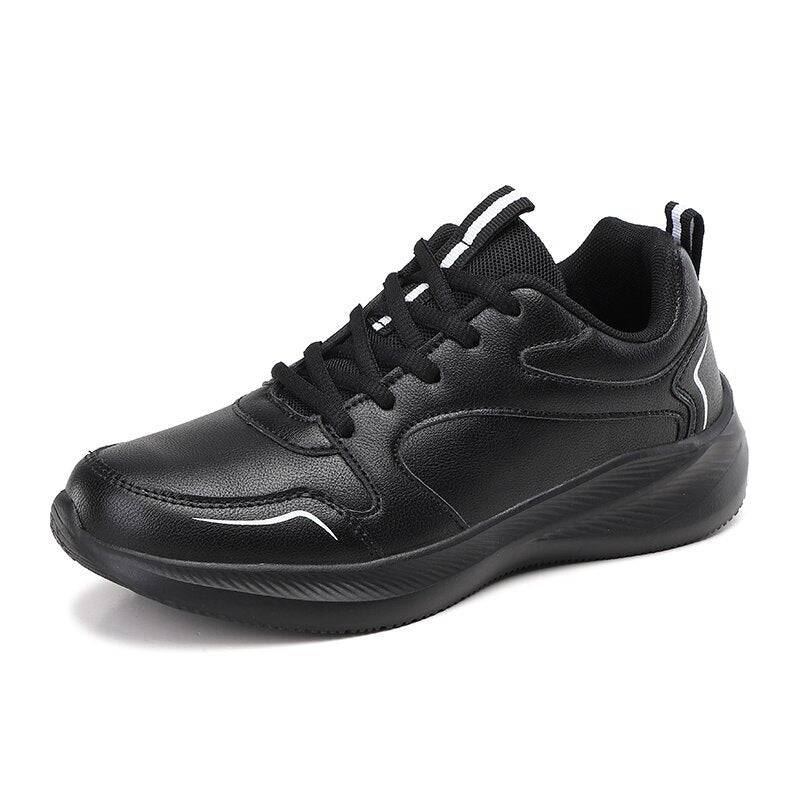 Unisex nan minimalist artificial leather sneakers with ergonomic EVA midsole and pull tab Mune Fashion