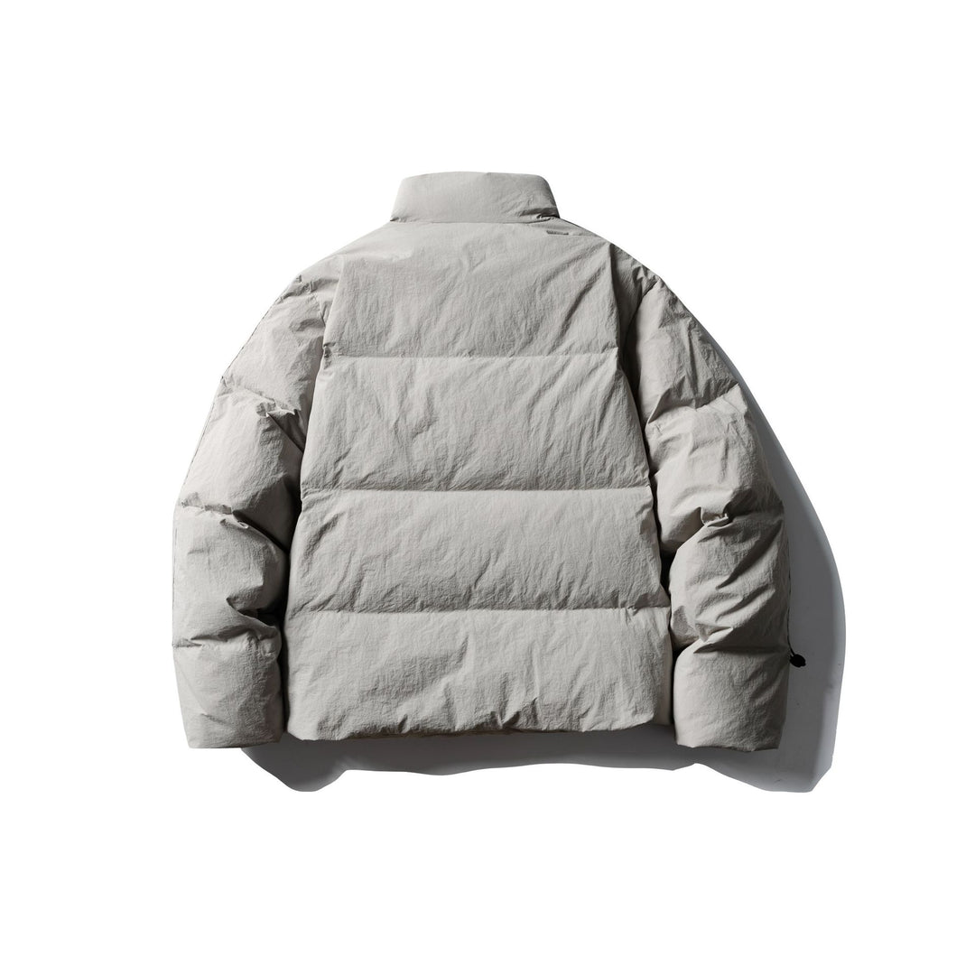 Men's Short Boxy Puffer with Padded Cushion Collar and Windproof Outer Shell Mune Fashion