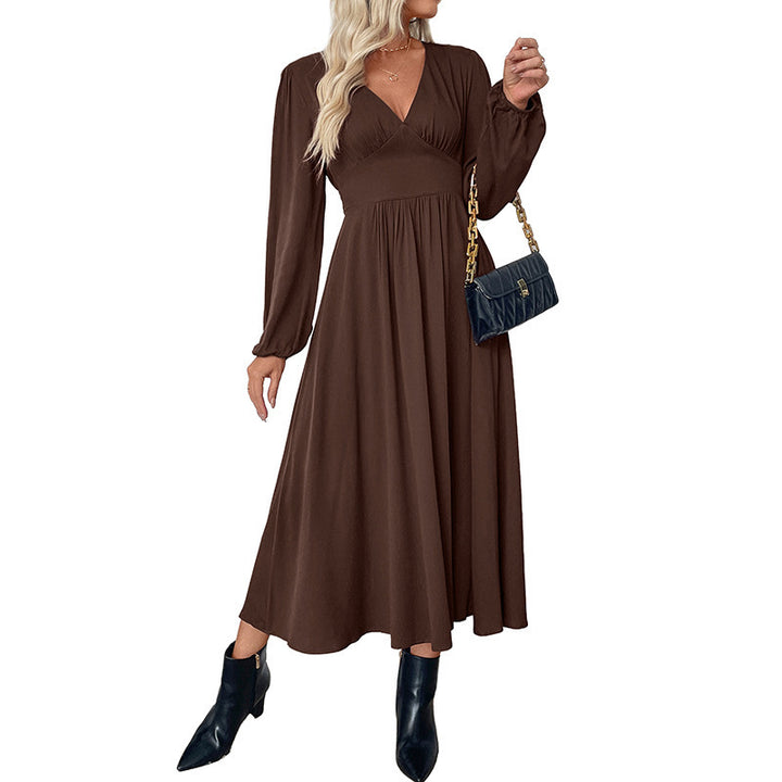 Women's Elegant Long Sleeve Maxi Dress Mune Fashion