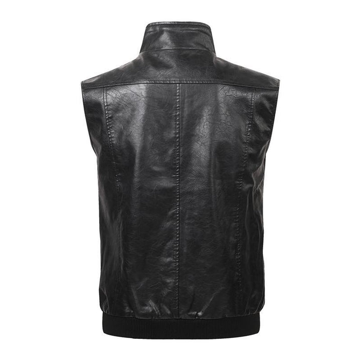 Men Stylish Faux Leather Vest Mune Fashion
