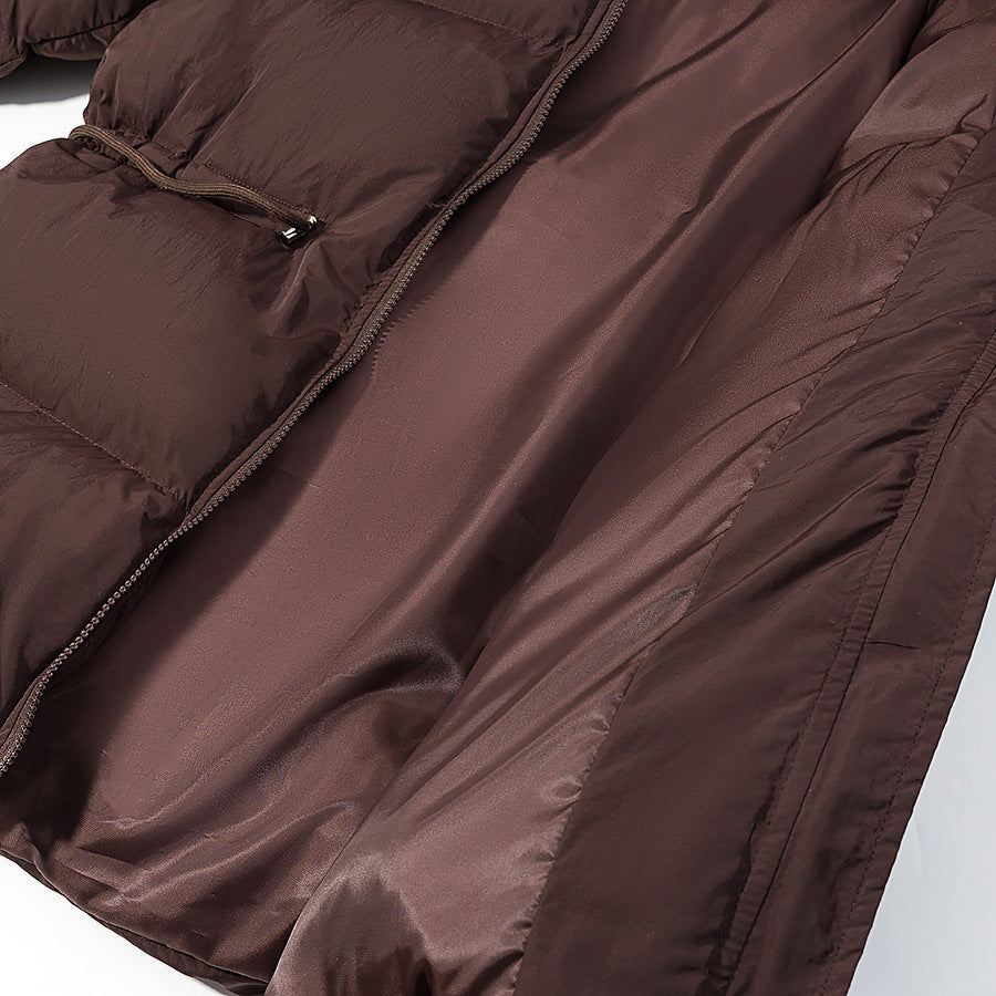 Women's padded puffer jacket with hood, adjustable drawstring and two-way zipper Mune Fashion