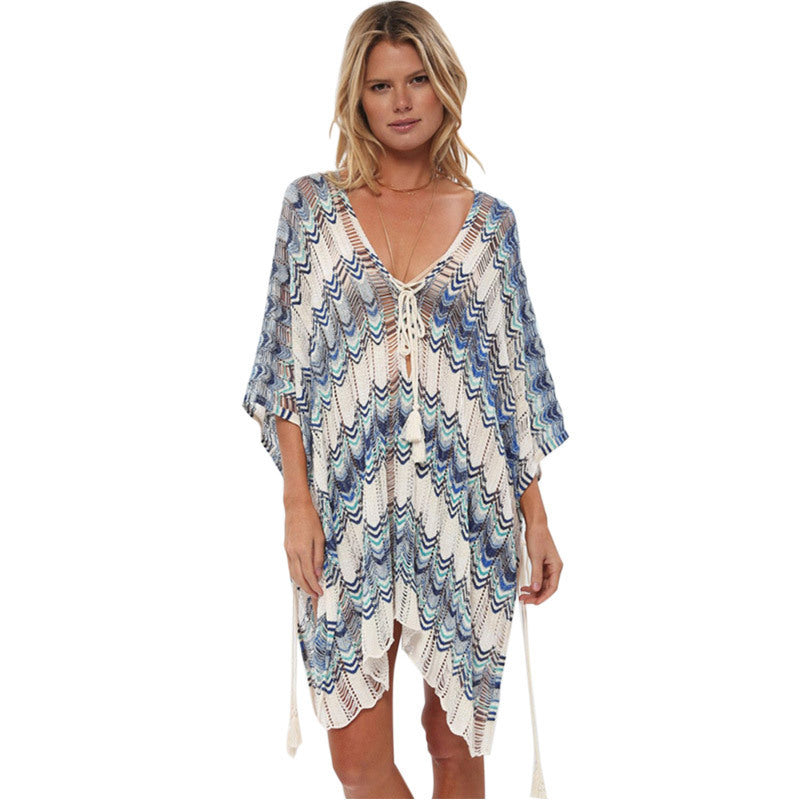 Women's Casual Beach Cover-Up with Braided Design Mune Fashion