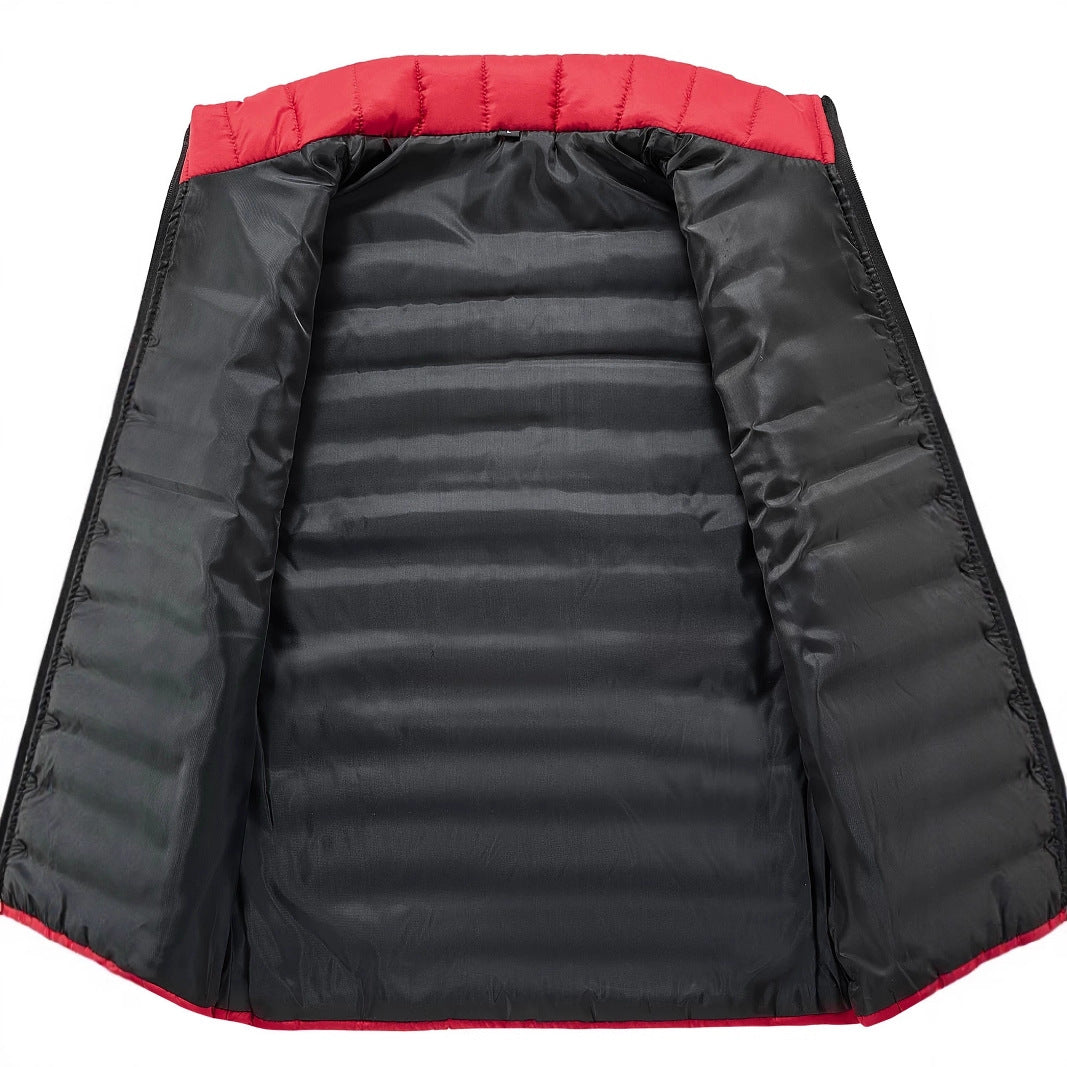 Men's Ultralight Padded Vest with Raised Collar and Insulating Thermal Filling Mune Fashion
